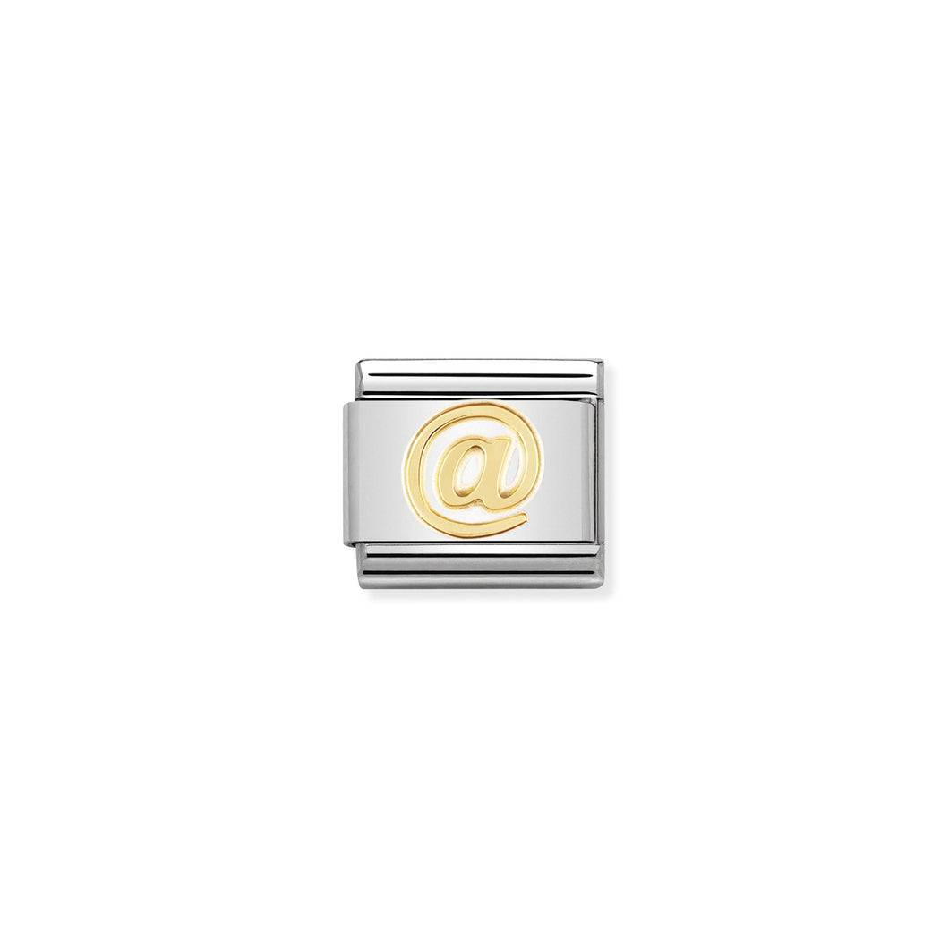 COMPOSABLE CLASSIC LINK 030108/12 @ SYMBOL IN 18K GOLD
