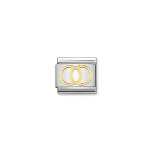 COMPOSABLE CLASSIC LINK 030109/21 WEDDING RINGS SYMBOL IN 18K GOLD