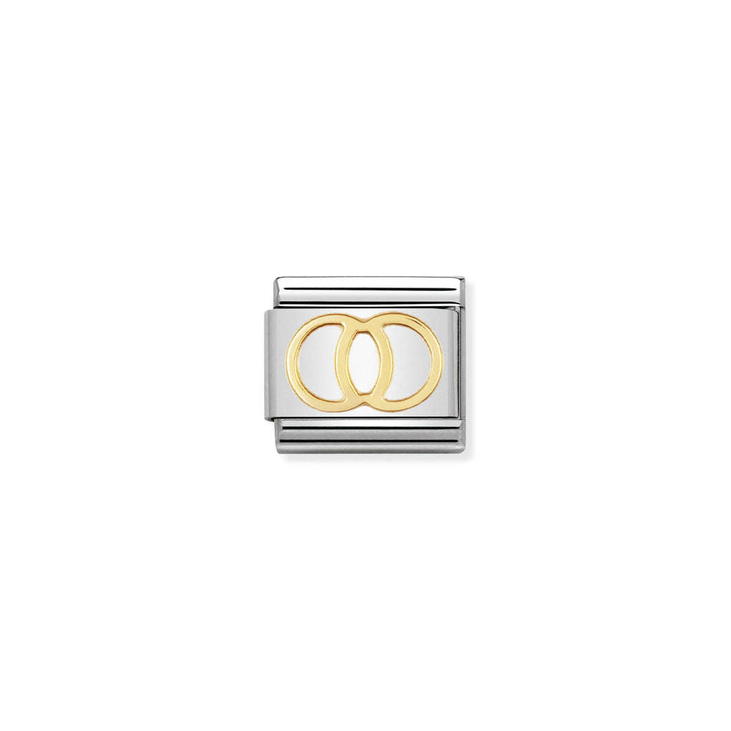 COMPOSABLE CLASSIC LINK 030109/21 WEDDING RINGS SYMBOL IN 18K GOLD