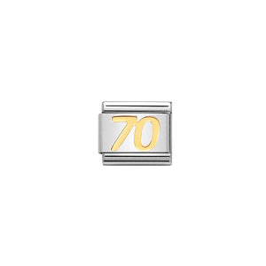 COMPOSABLE CLASSIC LINK 030109/38 NUMBER 70 SYMBOL IN 18K GOLD