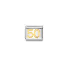 Load image into Gallery viewer, COMPOSABLE CLASSIC LINK 030109/42 NUMBER 50 SYMBOL IN 18K GOLD
