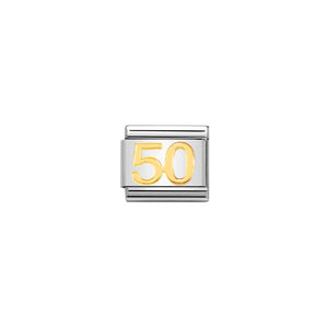 COMPOSABLE CLASSIC LINK 030109/42 NUMBER 50 SYMBOL IN 18K GOLD