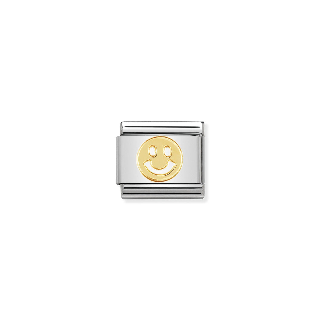 COMPOSABLE CLASSIC LINK 030110/06 SMILEY FACE IN 18K GOLD