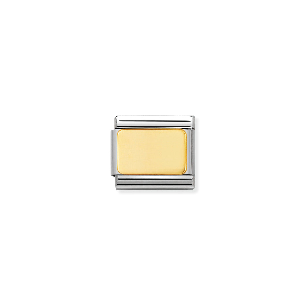 COMPOSABLE CLASSIC LINK 030121/01 ENGRAVABLE PLATE IN 18K GOLD