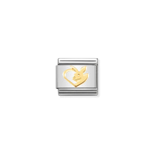 COMPOSABLE CLASSIC LINK 030162/50 RABBIT IN HEART IN 18K GOLD
