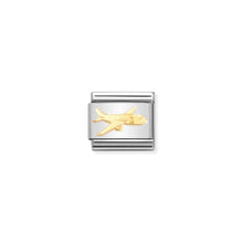 Load image into Gallery viewer, COMPOSABLE CLASSIC LINK 030162/75 AEROPLANE IN GOLD
