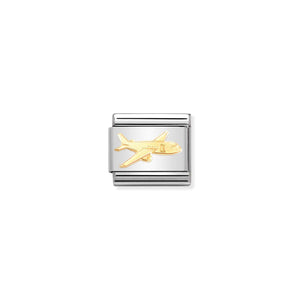 COMPOSABLE CLASSIC LINK 030162/75 AEROPLANE IN GOLD