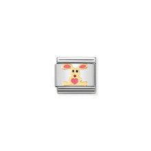 Load image into Gallery viewer, COMPOSABLE CLASSIC LINK 030212/01 PINK RABBIT IN 18K GOLD AND ENAMEL
