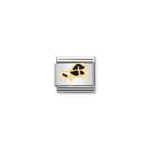 Load image into Gallery viewer, COMPOSABLE CLASSIC LINK 030221/08 PIANO IN 18K GOLD AND ENAMEL
