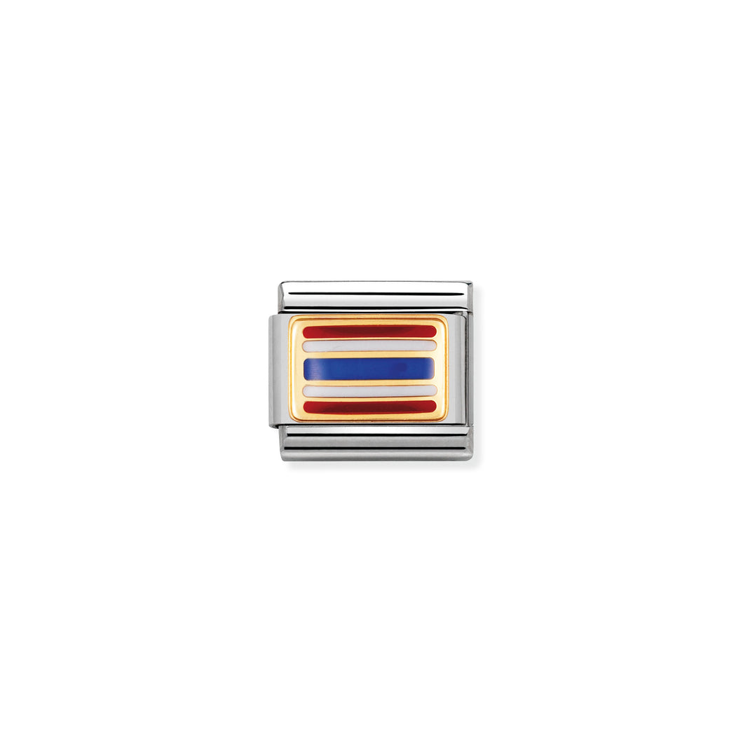 COMPOSABLE CLASSIC LINK 030236/10 THAILAND FLAG IN 18K GOLD AND ENAMEL