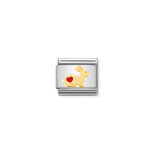 Load image into Gallery viewer, COMPOSABLE CLASSIC LINK 030272/46 RABBIT WITH HEART 18K GOLD AND ENAMEL
