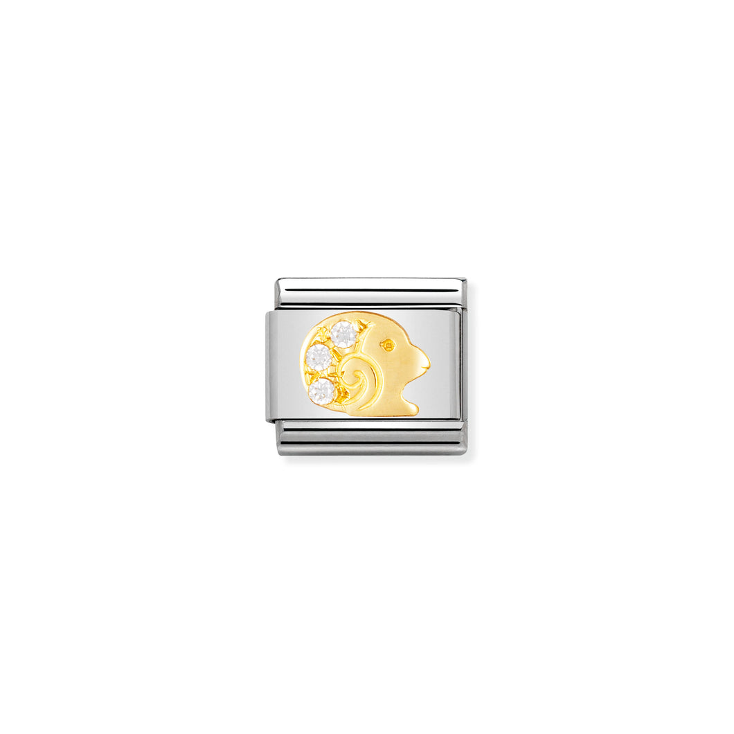 COMPOSABLE CLASSIC LINK 030302/01 ARIES IN 18K GOLD AND CZ