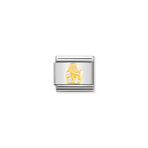 COMPOSABLE CLASSIC LINK 030302/06 VIRGO IN 18K GOLD AND CZ