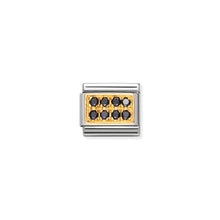 Load image into Gallery viewer, COMPOSABLE CLASSIC LINK 030314/10 BLACK PAVÉ WITH CZ IN 18K GOLD

