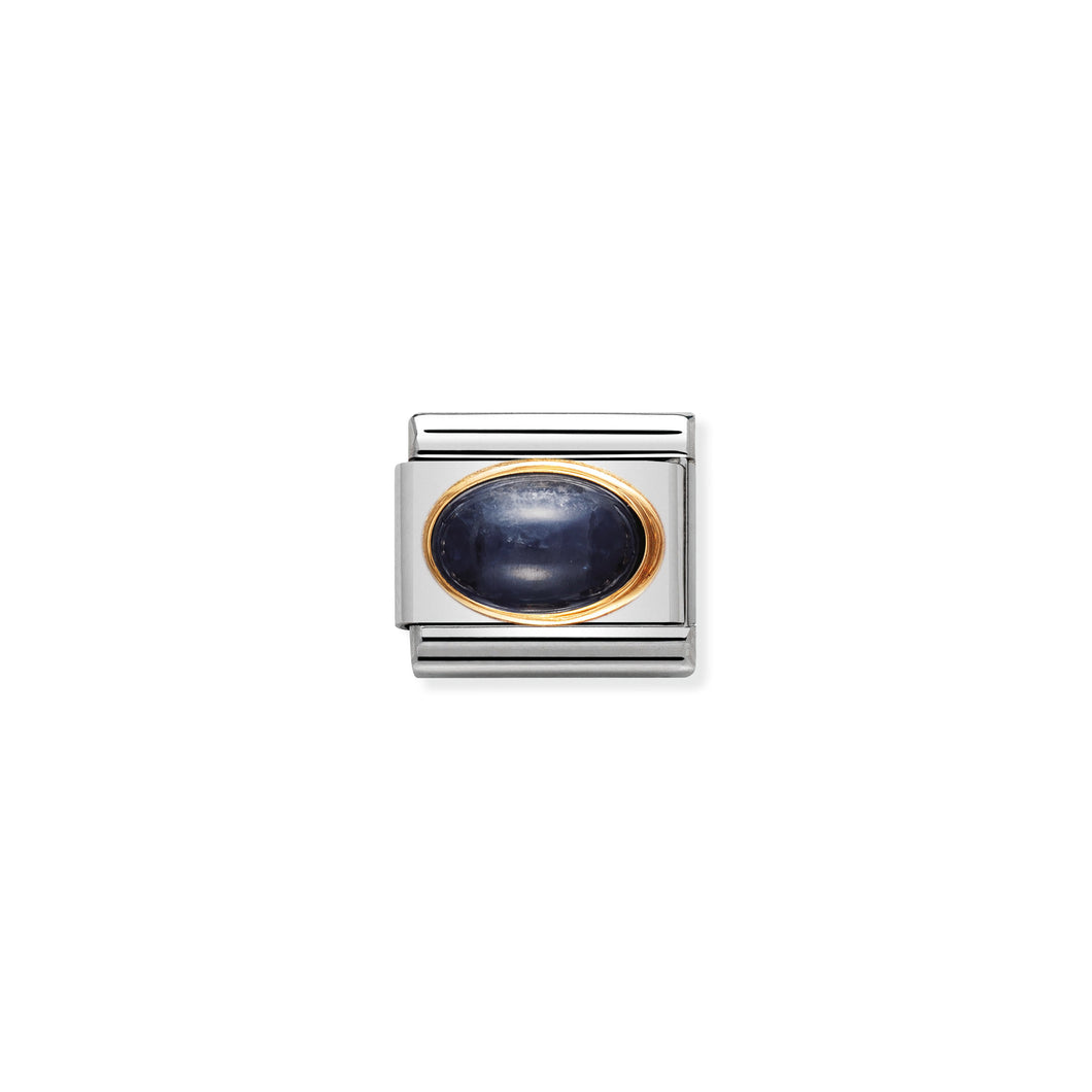 COMPOSABLE CLASSIC LINK 030504/08 SEPTEMBER SAPPHIRE OVAL STONE IN 18K GOLD
