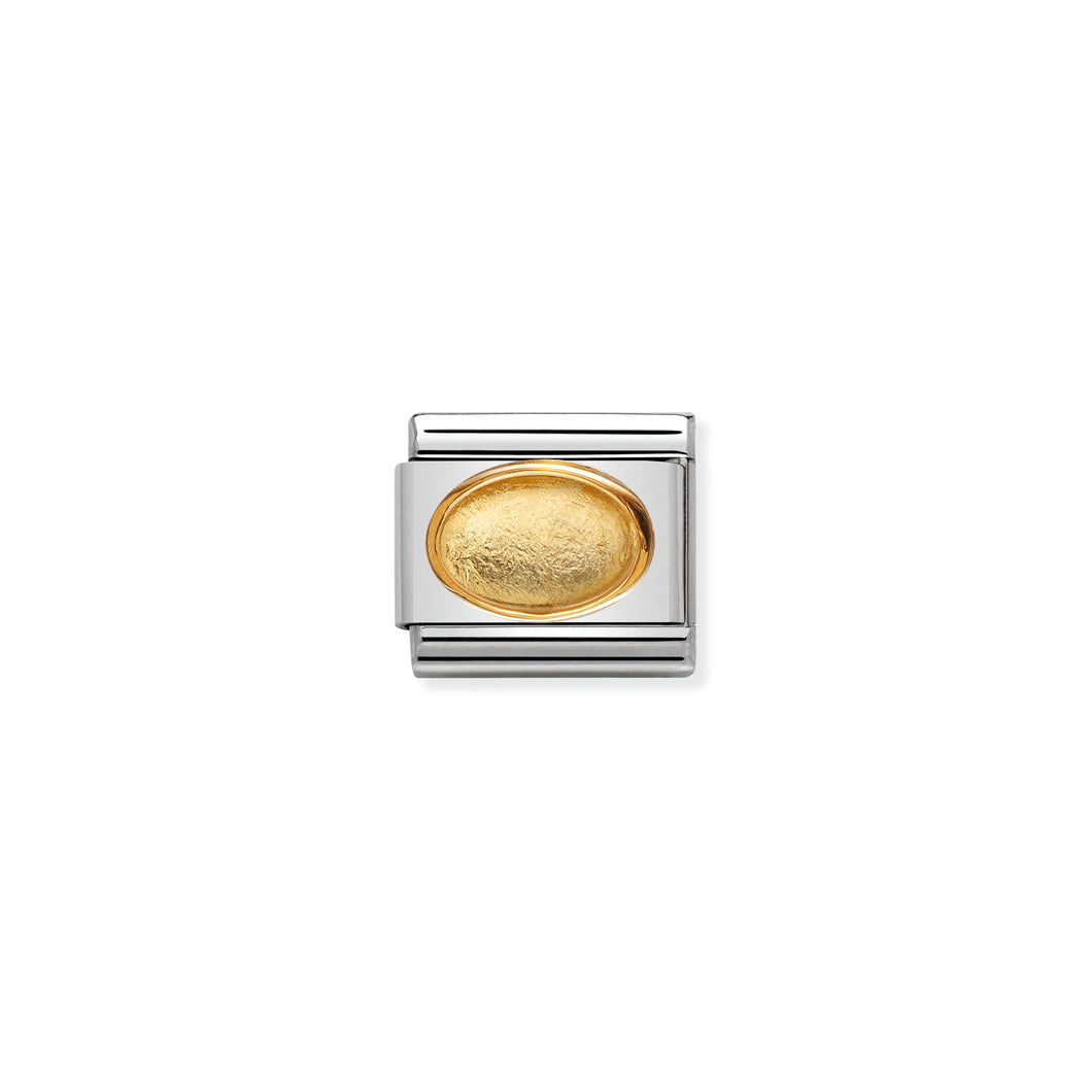 COMPOSABLE CLASSIC LINK 030516/02 ROCK CRYSTAL GOLD OVAL IN 18K GOLD
