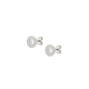 AUREA EARRING STUDS 145705/010 SILVER WHITE CZ