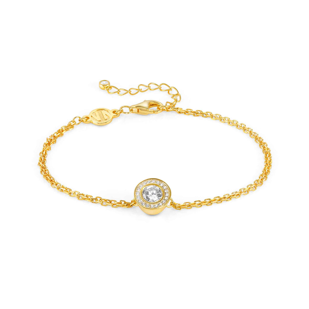 AUREA BRACELET 145709/010 GOLD & WHITE CZ