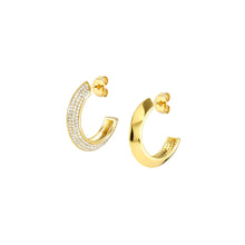Load image into Gallery viewer, AUREA EARRING HOOPS 145713/010 GOLD CZ
