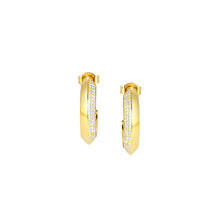 Load image into Gallery viewer, AUREA EARRING HOOPS 145713/010 GOLD CZ
