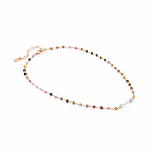 SEIMIA COLOURED TOURMALINE NECKLACE 148803/050 WITH ROSE GOLD FINISH