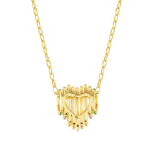 Load image into Gallery viewer, LOVELIGHT NECKLACE 149706/024 GOLD HEART WITH RAINBOW CZ
