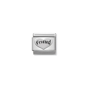 COMPOSABLE CLASSIC LINK 330101/18 FRIEND HEART IN 925 SILVER