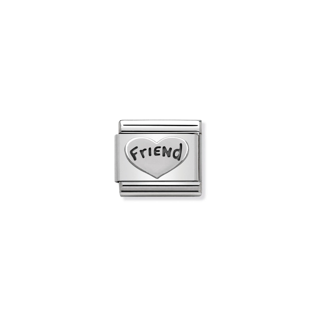 COMPOSABLE CLASSIC LINK 330101/18 FRIEND HEART IN 925 SILVER