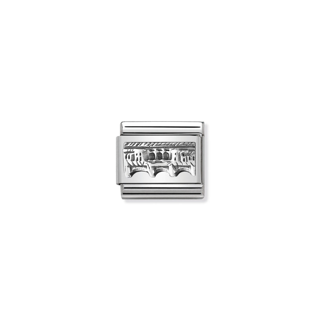 COMPOSABLE CLASSIC LINK 330105/13 PONTE VECCHIO RELIEF IN 925 SILVER