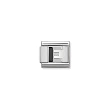 Load image into Gallery viewer, COMPOSABLE CLASSIC LINK 330201/05 BLACK LETTER E IN 925 SILVER
