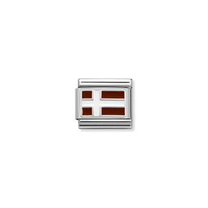 COMPOSABLE CLASSIC LINK 330207/08 DENMARK IN ENAMEL & 925 SILVER