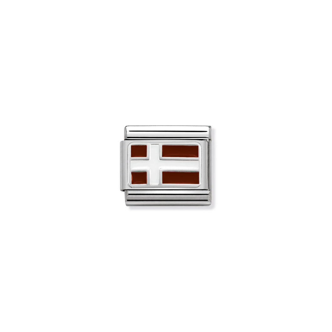 COMPOSABLE CLASSIC LINK 330207/08 DENMARK IN ENAMEL & 925 SILVER