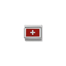 Load image into Gallery viewer, COMPOSABLE CLASSIC LINK 330207/17 SWITZERLAND IN ENAMEL &amp; 925 SILVER
