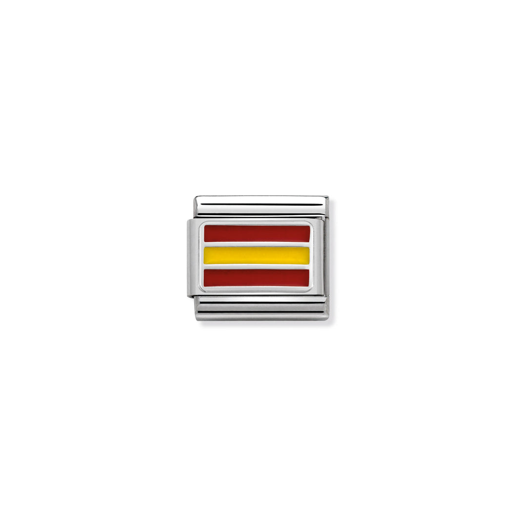 COMPOSABLE CLASSIC LINK 330207/22 SPAIN IN ENAMEL & 925 SILVER
