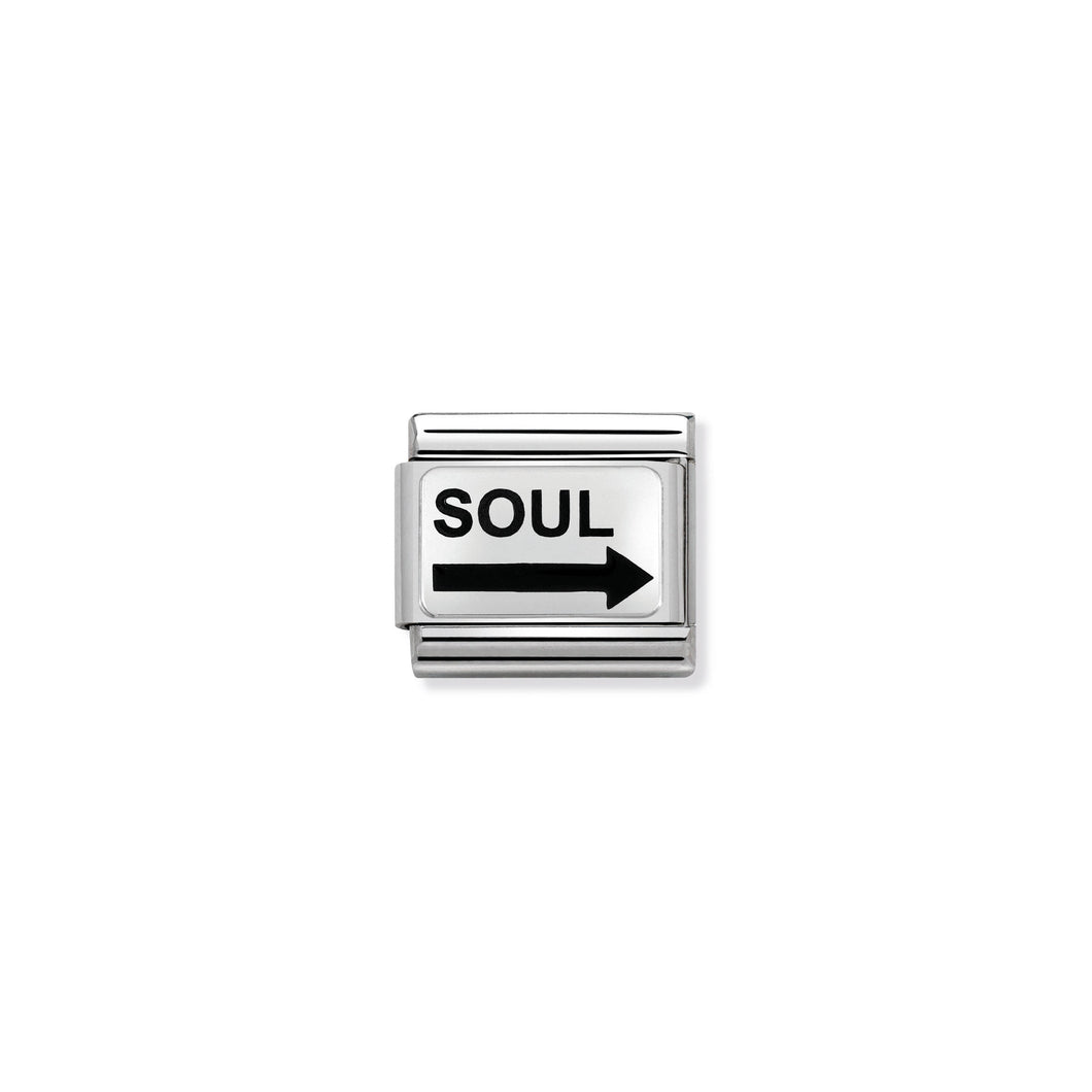 COMPOSABLE CLASSIC LINK 330208/22 SOUL ARROW IN ENAMEL & 925 SILVER