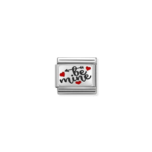 COMPOSABLE CLASSIC LINK 330208/52 BE MINE HEARTS IN SILVER