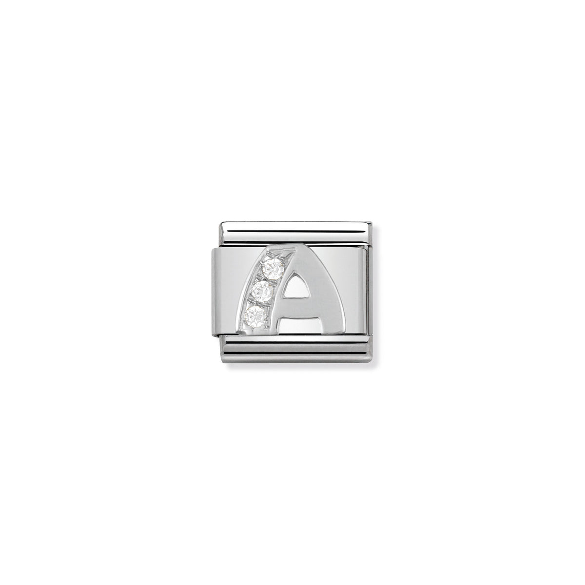 COMPOSABLE CLASSIC LINK 330301/01 LETTER A WITH CZ IN 925 SILVER ...