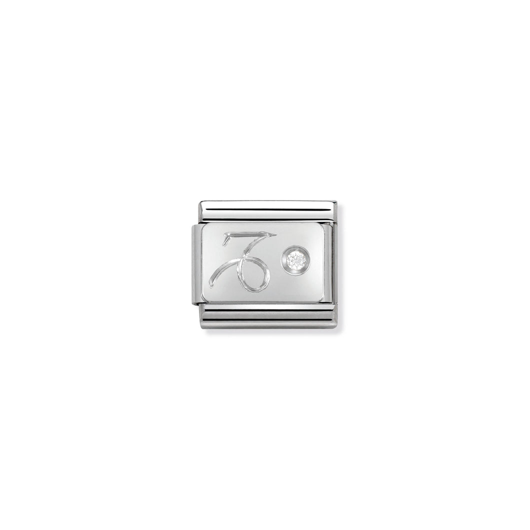 COMPOSABLE CLASSIC LINK 330302/10 CAPRICORN ZODIAC WITH CZ IN 925 SILVER
