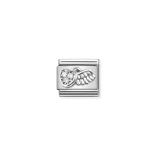 Load image into Gallery viewer, COMPOSABLE CLASSIC LINK 330304/42 WINGED HEART WITH CZ IN SILVER
