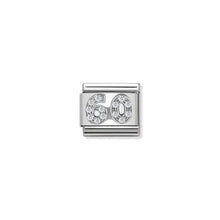 Load image into Gallery viewer, COMPOSABLE CLASSIC LINK 330304/24 NUMBER 60 WITH CZ IN 925 SILVER
