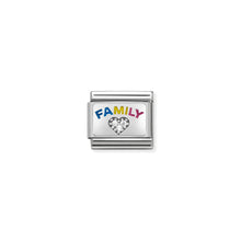 Load image into Gallery viewer, COMPOSABLE CLASSIC LINK 330306/08 FAMILY WITH CZ HEART IN 925 SILVER
