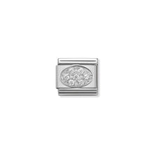 Load image into Gallery viewer, COMPOSABLE CLASSIC LINK 330308/01 OVAL WITH WHITE CZ IN 925 SILVER
