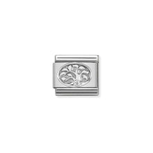 Load image into Gallery viewer, COMPOSABLE CLASSIC LINK 330311/10 TREE OF LIFE WITH WHITE CZ IN 925 SILVER
