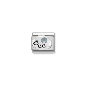 COMPOSABLE CLASSIC LINK 330505/12 DECEMBER LIGHT BLUE TOPAZ IN 925 SILVER