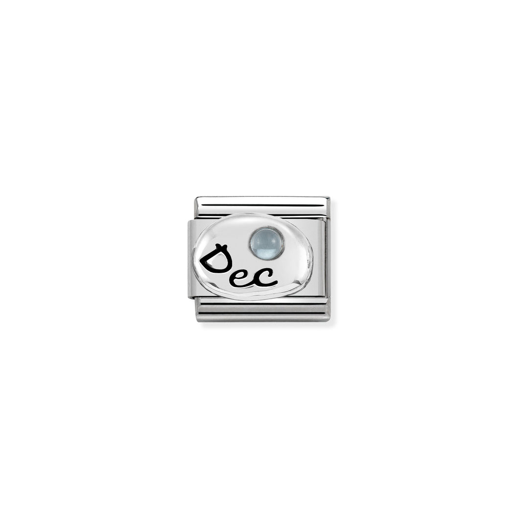 COMPOSABLE CLASSIC LINK 330505/12 DECEMBER LIGHT BLUE TOPAZ IN 925 SILVER