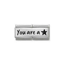 Load image into Gallery viewer, COMPOSABLE CLASSIC DOUBLE LINK 330710/30 YOU ARE A STAR IN 925 SILVER

