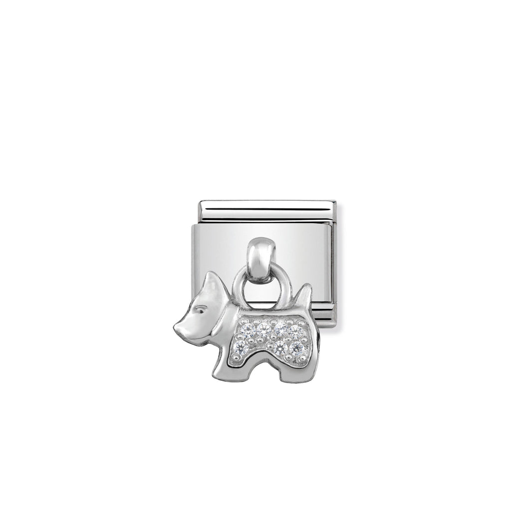 COMPOSABLE CLASSIC LINK 331800/09 DOG CHARM WITH CZ & 925 SILVER