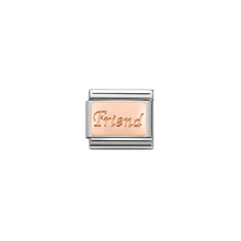Load image into Gallery viewer, COMPOSABLE CLASSIC LINK 430108/14 FRIEND ENGRAVED 9K ROSE GOLD PLATE
