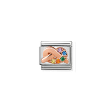Load image into Gallery viewer, COMPOSABLE CLASSIC LINK 430302/11 RAINBOW KNOT 9K ROSE GOLD &amp; CZ
