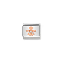 Load image into Gallery viewer, COMPOSABLE CLASSIC LINK 430305/07 LITTLE GIRL IN 9K ROSE GOLD &amp; CZ
